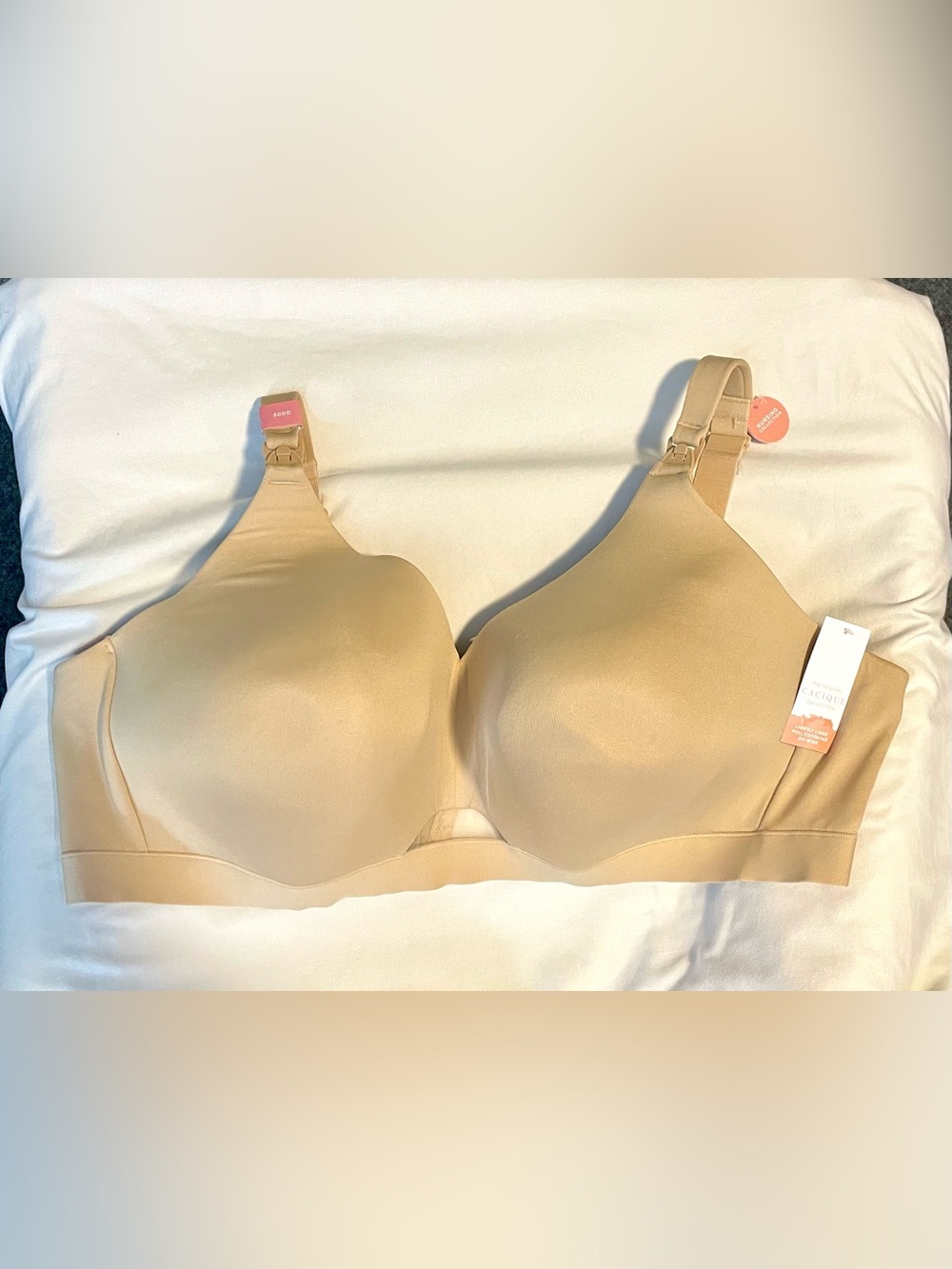 *NWT* CACIQUE Wireless Bra - Beige - Wmns Size 50DD - Lightly Lined/Mesh Insert